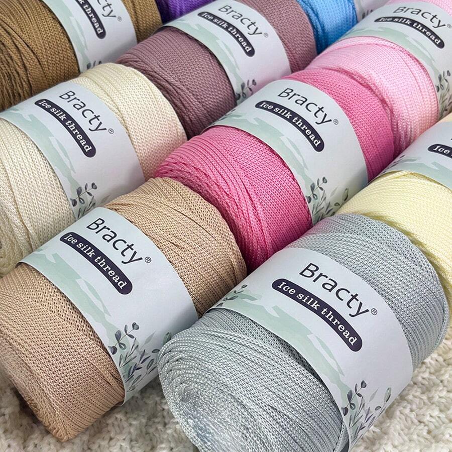 2 Pcs High-Quality Chunky Hollow Yarn - Soft, Durable And Breathable, Suitable For DIY Crochet, Knitting And Sewing Projects - Multifunction Craft Yarn In Various Colors, Total Weight 16.23oz (460g)
