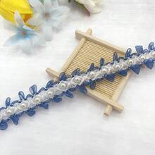 1 件 2.5 厘米宽欧根纱蕾丝串珠饰边，DIY 服装、舞蹈服装、包袋、配饰工艺品 - 彩色 - 查看 17