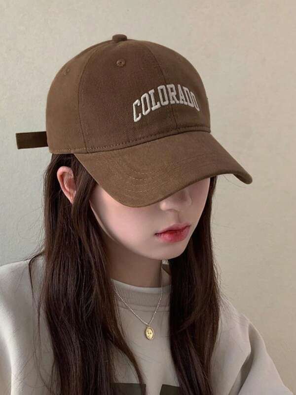 Wide Brim Baseball Cap For Women And Men, Peaked Cap With Embroidery Pattern, Casual For Street, Travel And Outdoor, Sun Protection