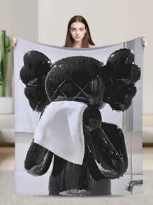 Kawss Kawaii Kaw Animation Theme Flannel Blanket - ,Print Blanket Living Room, Sofa And Travel - Gorgeous Mixed Color Gifts For Friends And Family, Double-Layer Blanket Comfortable Bedroom Decoration