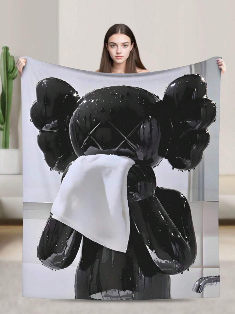 Kawss Kawaii Kaw Animation Theme Flannel Blanket - ,Print Blanket Living Room, Sofa And Travel - Gorgeous Mixed Color Gifts For Friends And Family, Double-Layer Blanket Comfortable Bedroom Decoration