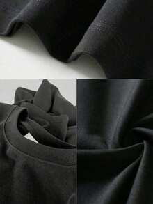 One piece shirts summer tops cotton  clothes women camisas de mujer lindas Camiseta negro blanca de algodón 180gestampado con textoT shirt algodón alta calidad impresióncuello redondocorte básico holgadohombres y mujerestranspirableversátillavable a máquinacómodatalla S ~ 3XLdiariacasualdeportivaimprescindible verano - Negro - Ver 3