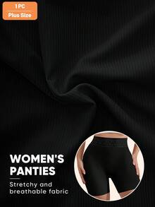 MIOTAN Bragas sin costuras de talle alto para mujer de talla grande, control de abdomen, levantamiento de glúteos, elásticas y transpirables - Negro - Ver 5