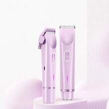 二合一女士电动剃须刀，可充电双头电动剃须刀，适用于腿部、手臂、身体、腋下毛发修剪器，干湿两用，是送给家人和朋友的母亲节好礼物