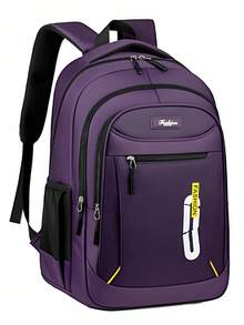 Casual Solid Color Versatile Backpack, Large Capacity School Backpack, Travel Vacation Backpack, Back To School Backpack - Multicolor - View 14