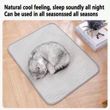 Nuovo tappetino di raffreddamento grigio per cani, letto freddo estivo per animali domestici per cani di grossa e piccola taglia, gatti, accessori per animali domestici, coperta durevole, pad di ghiaccio per divano e gatti