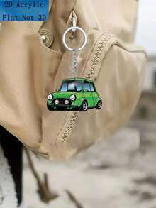 2 Stück Auto-förmige 2D flache Acryl Anhänger - Multifunktionale Schlüsselanhänger & Rucksack Anhänger, perfekt für Auto Innenraum Dekoration, Weihnachten, Ostern, Valentinstag und verschiedene Feiertagsszenen. Keine Stromversorgung oder Batterien erforderlich - mühelos den Alltag aufhellen. Ein ideales Geschenk für jeden Anlass. [Das Produkt muss manuell installiert werden.] Taschenzubehör Schlüsselbänder mit ID-Halter Autozubehör Taschencharms