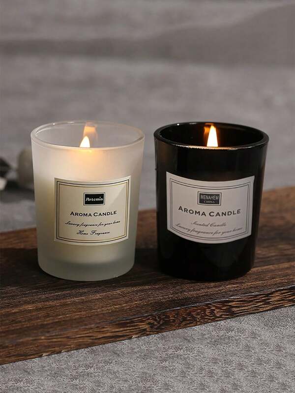 1/2PCS Smokeless Aromatherapy Candle Festival Decoration, Comes With Gift Home Decoration Cup Wax Simple Style, Nordic Style Cup Wax