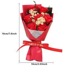 Artificial Flowers Present Fake Rose Bouquets Tables Centerpieces for Special Occasions - Rojo - Ver 6