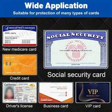 8/16pcs Social Security Card Protection Cover/New Medical Card Protection Cover Credit Card Protection Cover 31 Mil Soft Transparent Card Cover Durable And Sturdy - 8pcs - View 5