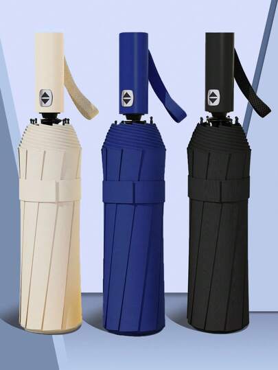 24根伞骨超大防风自动伞 - 便携式防水折叠商务伞，晴雨两用 - 适合户外活动和日常使用，春夏之选，伴娘礼物，房间、卧室装饰，海滩，旅行，男女皆宜，度假必备，可爱小物