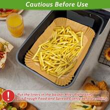 200pcs Of Extended Fryer Paper, 8.5/5.5in Air Fryer Paper, French Fry Pizza Chicken Wing Pad Paper, Air Fryer Food Basket Pad Paper, Kitchen Microwave Fryer Paper Pad Paper, Plate Decoration, Food Tray Pad Paper, Kitchen Accessories, Party, Party, Wedding Food Pad, Gift, 200/100/50pcs To Choose From - Multicolor - View 8