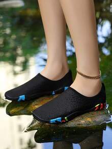 HDOXSE 女士户外涉水鞋，速干沙滩鞋，防滑，适合海滩漫步、游泳、钓鱼，轻便透气 - 808黑色 - 查看 18