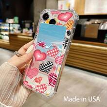 Funda para móvil con ranura para tarjetas. Compatible con phone 16, 15, 14, 13, 12 y 11. Permite guardar tarjetas y fotos. Diseño elegante y sencillo, transparente, esquinas reforzadas, anticaídas, con orificios para tarjetas. - Colores mixtos 1 - Ver 3