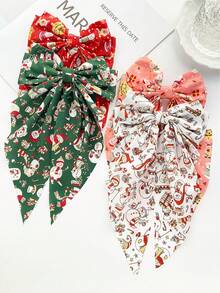 3pcs Women Solid Color Chiffon Bow Clip Hair Accessories Set, Cute Girly Everyday Commute Mesh Bow Hair Clips, Versatile Non-Damaging Half-Up Hairstyle, Claw Clips, Hair Slide, Hair Barrettes