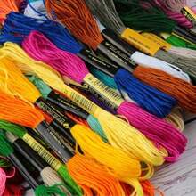 24/50/100/150/200/250 buc ață de brodat în culori mixte, lungime aprox. 800 cm/315 inci, 6 fire împletite, fire de brodat colorate DIY, accesoriu pentru tricotat pulovere, culoare aleatorie