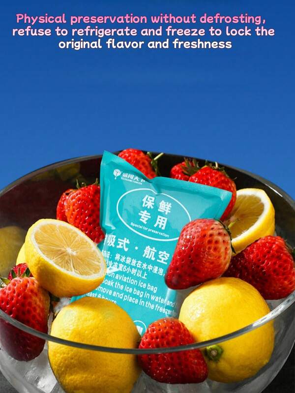 500 ml 17,5 cm x 13,5 cm, 200 ml 11 cm x 16 cm Poche de glace à amorçage automatique résistant à l'explosion pour la conservation du froid une seule fois.