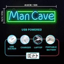 Enseigne au néon alimentée par USB pour la salle de jeux, décoration murale. Cadeau parfait pour les adolescents, fils et petits-enfants