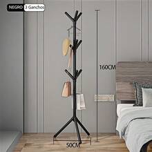 Perchero Árbol de Pie Blanco con 3 Ganchos, Estilo Minimalista, Estable y Compacto para Dormitorio, Sala, Baño o Recibidor surtidora silor - Negro - Ver 2
