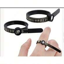 Ring Sizer With Magnifier - Adjustable Plastic Ring Sizing Tool, Precise Finger Measurement, Clear Readings And Secure Fit - Home Jewelry Sizing Guide, Wedding Ring Sizer, Durable Round Gauge - 1pcs - View 6