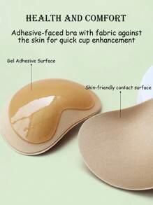 1 Par de Rellenos de Sostén Adhesivos, Almohadillas de Silicona Levantadoras de Pecho Impermeables para Mujeres, para Trajes de Baño, Bikinis, Vestidos y Trajes de Baño