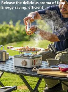 1 pièce, Plusieurs couleurs, 9554 BTU, Réchaud portatif au butane, Réchaud portable, Réchaud de camping extérieur, Réchaud à butane réglable, Réchaud à gaz, Pique-nique, Barbecue de jardin, Pêche, Matériel de cuisine de camping, Randonnée, Réchaud de survie, Chauffage