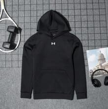 Under Armour 2025 Nueva sudadera con capucha unisex, entrenamiento, entrenamiento, casual, cómoda, pullover, 23600307-001