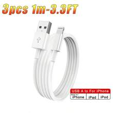 IPhone Charger Cable, Apple Lightning To USB Cable Cord, 2.4A Fast Charging Apple Phone Long Chargers Compatible With Iphone 14/13/12/11/11Pro/11Max/ X/XS/XR/XS Max/8/7/6/5S/SE (3.3ft,6.6ft)