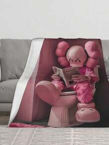 Kawss Kawaii Kaw Animation Theme Flannel Blanket - ,Print Blanket Living Room, Sofa And Travel - Gorgeous Mixed Color Gifts For Friends And Family, Double-Layer Blanket Comfortable Bedroom Decoration