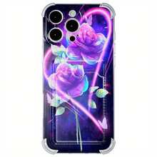 Funda para teléfono 1 pieza, diseño de patrón de acuarela, tarjetero impreso, funda para teléfono 14 Pro 11 15 16 Plus 12 13 TPU suave - Colores mixtos 1 - Ver 4