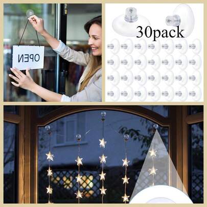 30 Pack Saugnäpfe Mit Gewinde M4 Saugnäpfe Für Fenster Mit 30 Stück Rändelmuttern 45 Mm Transparente PVC Saugnäpfe Für Fenster Und Wände