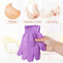 1pc Bath Exfoliating Gloves, Reusable Shower Mitts For Scrubbing, Back Scrubber, Massage And Body Exfoliation, Body Cleansing Accessories,1/3/5/10/20/30/40pcs,For Bath, Face, Spa, Hand Wash, Deep Dead Skin Wash Home Bathroom Decor Fall Decor Back To School