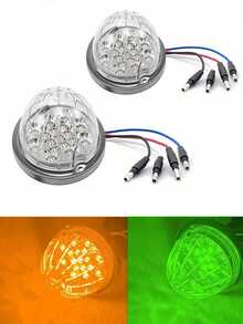 2pcs Truck Watermelon Light, Dual-Color/Solid-Color Pickup LED Light, 17LED Truck Decorative Lights, Ambient Lights Suitable For Pickup Trucks, Trailers, Trucks, Buses, Campervans, RV - Multicolor - View 5