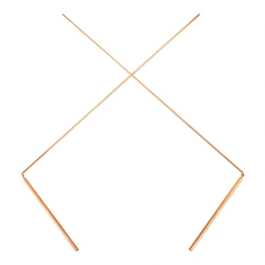 2pcs 99.9% Copper Dowsing Rod- 2PCS Divining Rods - Detect Gold, Water, Ghost Hunting Etc - Redwood - View 1
