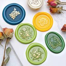 1 件,玫瑰花园系列蜡印头,剪贴簿/信封信/婚礼邀请函/DIY 手工礼品装饰,学校用品,返校 - 多尺寸 - 查看 7