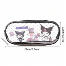 Sanrio Sanrio Hello Kitty, My Melody, Kuromi, Cinnamoroll, Pompom Purin Cartoon Pencil Case, Transparent Student Stationery Bag, PVC Cosmetic Bag, Cute School Office Supplies, Party Favor Gift,School Supplies,Back To School