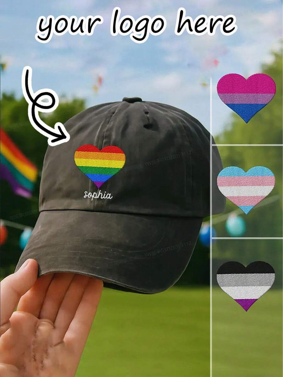 1 件可定制刺绣文字和图案按扣帽，柔软舒适的面料，可调节的设计，轻巧时尚的女性，适合派对和日常穿着，个性化帽子，透气材质，时尚爱好者的必备品