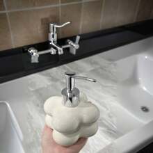 1 set dispensador de jabón de cerámica para el baño, botellas de gel de ducha con decoración de mariposa, dispensador de espuma para gel de ducha