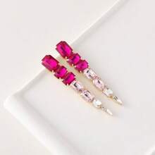 1 par de pendientes colgantes largos de acrílico de moda, pendientes personalizados multicolor para mujeres, versátiles