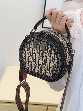 Sac bandoulière d'été pour femmes, sac à monogramme "biscuit", sac de courses, sac unisexe