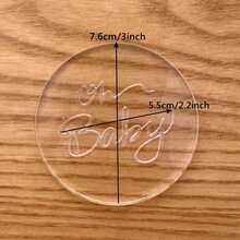 cherit Baking 男婴女婴亚克力饼干压花机、婴儿脚生日翻糖饼干印章、粘土手工艺品、翻糖模具、烘焙模具。 - 透明 - 查看 12