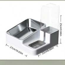 Two-In-One Automatic Cat Water Dispenser Set-Detachable, Washable, Automatic Feeding Station, Indoor Cat Food Bowl