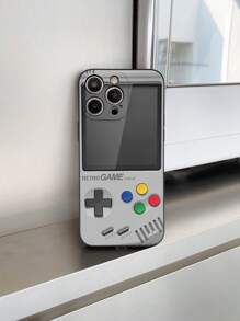 Funda de teléfono compatible con consola de juegos retro para Galaxy S25 Ultra/S24 Ultra/S23 Ultra, 16/15/14/13/12/11 Pro Max, OPPO, Realme, Infinix, diseño suave y resistente a los golpes de TPU, cobertura completa de la lente para S24/S25 5G, funda de teléfono con estilo para S25 Plus/S24 Plus, regalo para hombres y mujeres