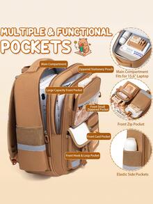 Kids Backpack For School Girls, 28PCS Panda Toddler School Supplies Stationery Set With Bookbag Pencil Case Pins Gel Pens Pencils Notebooks Sticky Notes For Kindergarten Elementary Student, Back To School Gifts - Panda - 查看 7