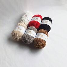 6球/包(50g*6=300g) 100%聚酯柔軟莎麻線適用於編織和針織，線長：480m(80m*6，87碼*6) - 彩色 - 查看 24