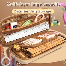 Capybara Pencil Case - 3D Cartoon Design For Kids School Supplies - Brown - View 4