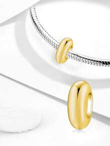 1 buc pandantiv la modă din argint 925 cu formă de pisoi, cu bile, potrivit pentru brățări, bijuterii DIY pentru femei