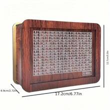 1 pezzo Salvadanaio in legno, Scatola dei risparmi, Contenitore da scrivania marrone scuro per decorazione domestica, Salvadanaio, Adatto per casa, soggiorno, decorazione per ufficio, Ognissanti, Natale (colore e stile casuali), Forniture scolastiche, Ritorno a scuola