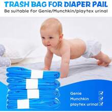 6pcs Diaper Pail Bags Pe - Liners For Diaper Disposal Fit For Pails Easy Drawstring Closure Trash Liners For Hassle Management