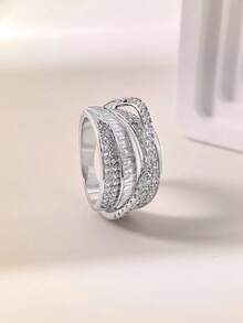 1pc 925 Sterling Silver Ring, Versatile For Daily Outfit, Party Accessory, High-Quality Women's Ring, Exquisite Jewelry Gift - Silver - View 6